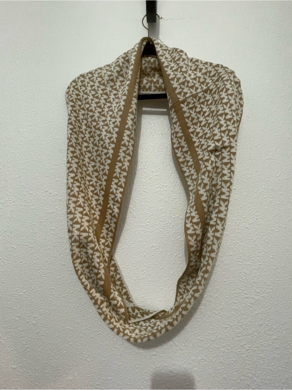 Michael Michael Kors Logo Infinity Scarf Women's OS Brown Comfortable cozy